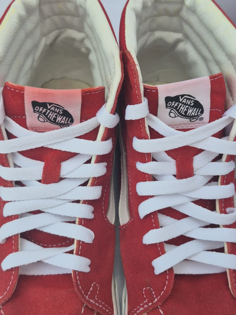 VANS Sk8-Hi Red Suede Canvas High Top Sneakers Mens 8.5 Womens 10 VN000D5IB8C